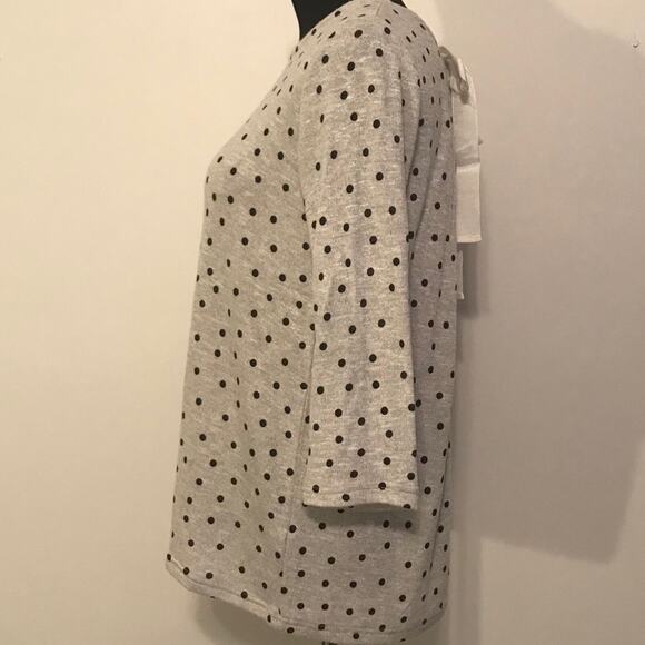 Pixley Gray with Blk polka-dots sweater SZ SM - Picture 4 of 8